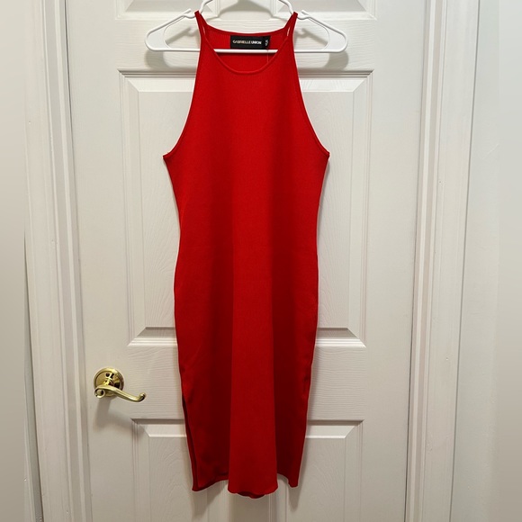 NWT Gabrielle Union NY & Company red halter ribbed dress Size XL - Picture 2 of 6